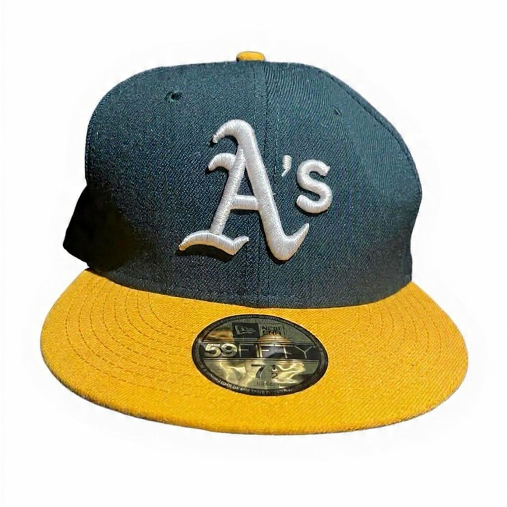 New Era Green and Yellow A's Cap